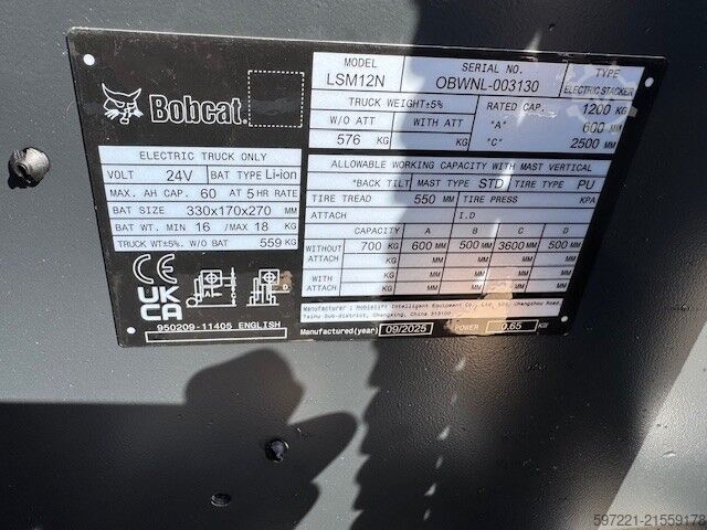 Palettenstapler Bobcat LSM12N NEUGERÄT!!!