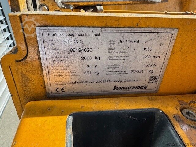 Electric Pallet Trucks Jungheinrich EJE 220