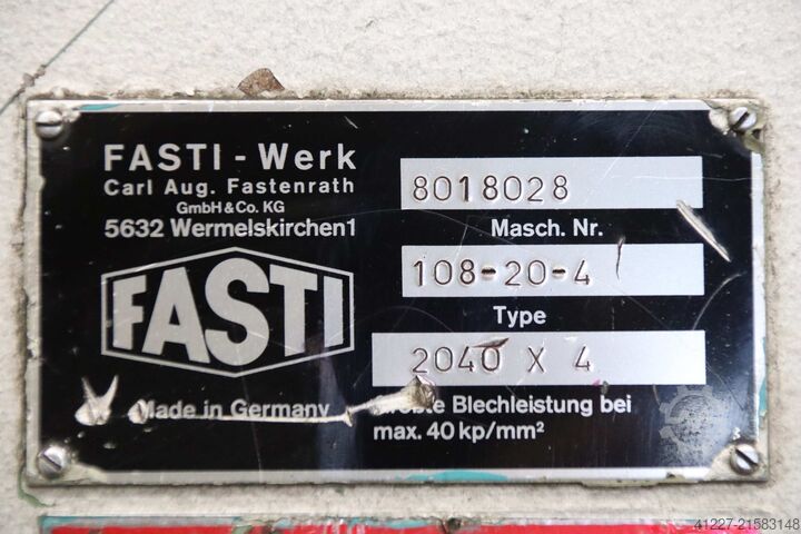 3-Walzen Rundbiegemaschine elektrisch Fasti 2040x4