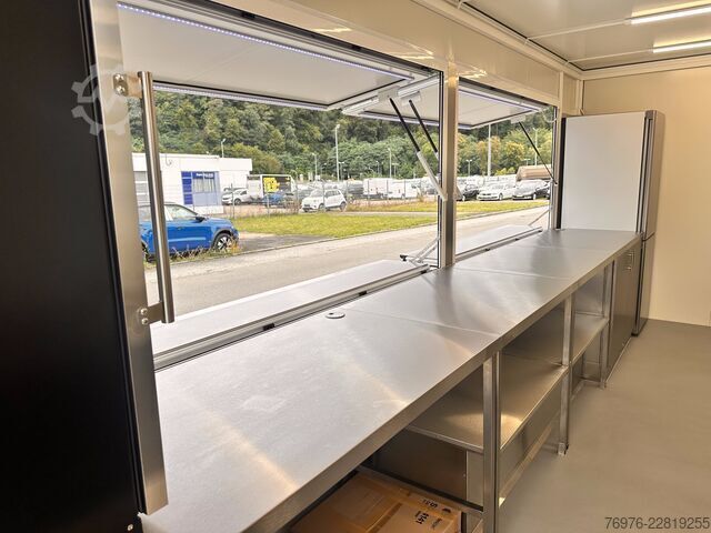 Verkaufsanhänger Foodtruck Imbisswagen Voll ausgestatteter Gastro-Contrailer (Hydraulik-Absenkbar) | Profi-Küche NEU