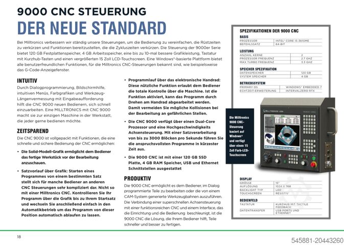 Bearbeitungszentrum HURCO - Milltronics VM-4020-GP Neumaschine