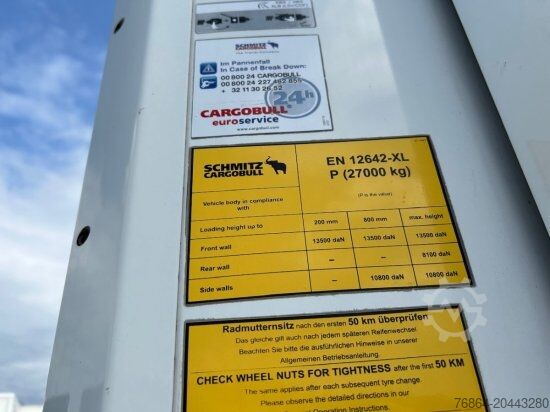 Low loader semitrailer SCHMITZ SCB S3B KüHLAUFLIEGER, TK SLXI 300