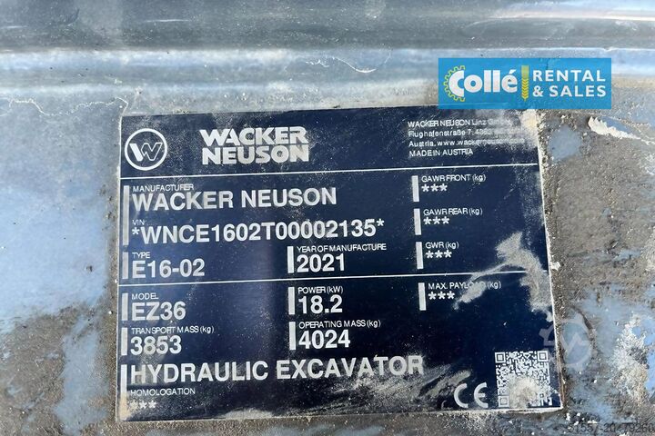 Minibagger Wacker Neuson EZ 36 | 2021