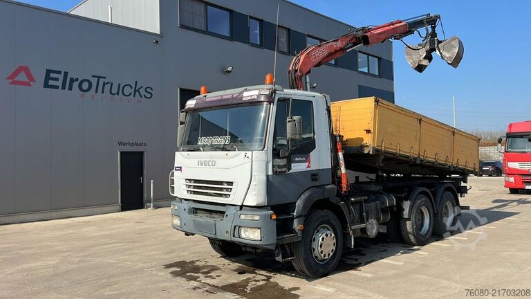 3-way tipper Iveco Eurotrakker 260 E 34 (POMPE MANUELLE / MANUAL P...