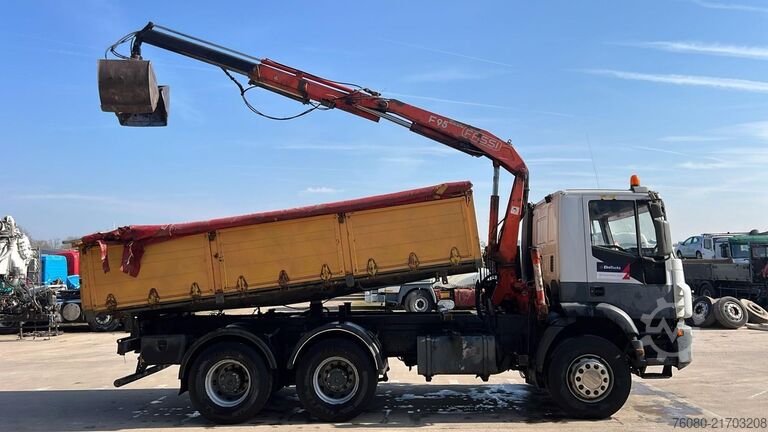 3-way tipper Iveco Eurotrakker 260 E 34 (POMPE MANUELLE / MANUAL P...