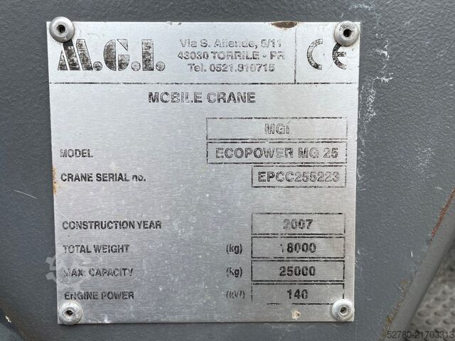 All terrain crane  Ecopower MGI 25