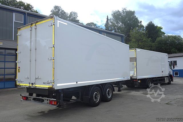 Box truck MERCEDES-BENZ Antos 1843 L+Spier ZGL Tandem Koffer Anhänger