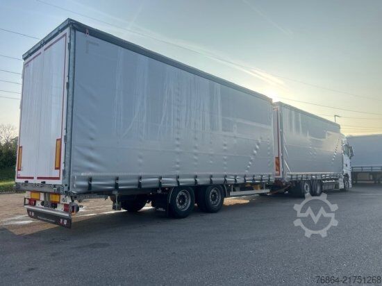 Flatbed truck with tarp MAN TGX 26.480 6X2, PRITSCHE-PLANE JUMBO-ZUG, H&W TANDEM