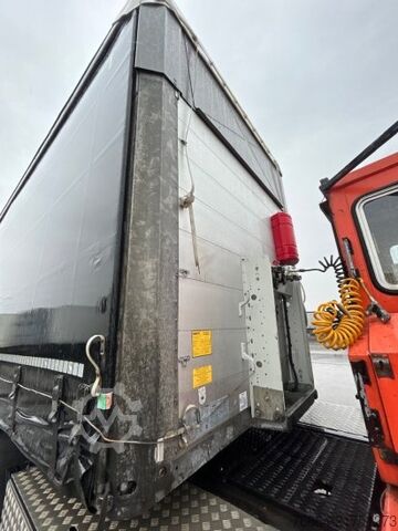 Open semitrailer with tarp SCHMITZ SCB S3T, VARIOS, LIFTACHSE,  EDSCHA-VERDECK