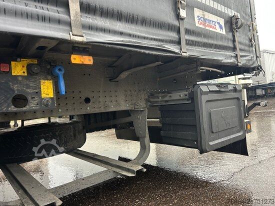 Open semitrailer with tarp SCHMITZ SCB S3T, VARIOS, LIFTACHSE,  EDSCHA-VERDECK