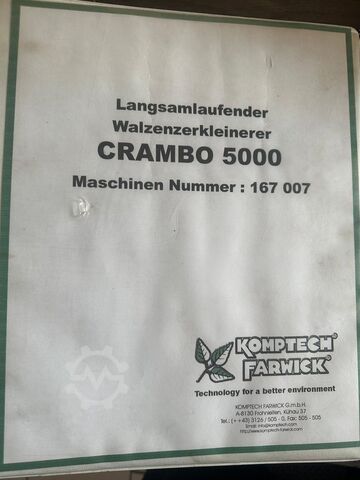 Mobile two shaft shredder Farwick Komptech Crambo 5000