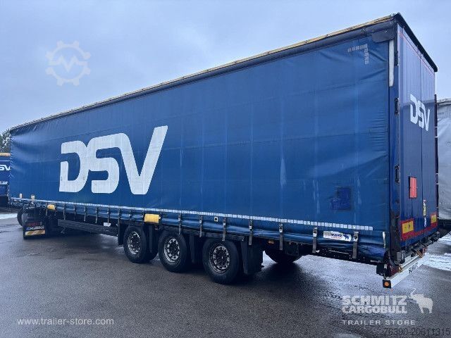 Open semitrailer with tarp Schmitz Cargobull Semitrailer Curtainsider Mega