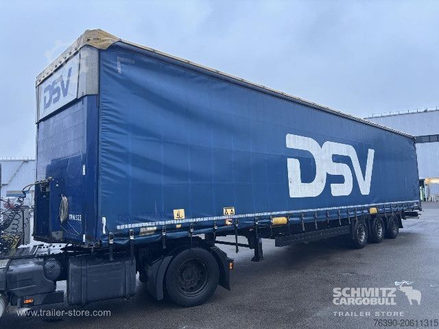 Open semitrailer with tarp Schmitz Cargobull Semitrailer Curtainsider Mega