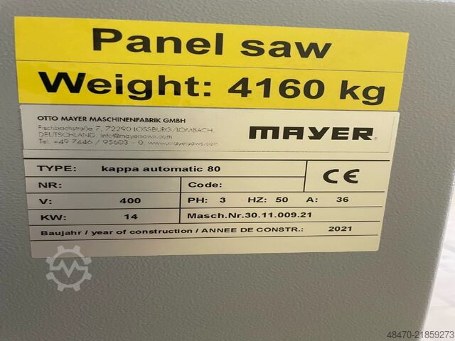 Beam saw Mayer KA80