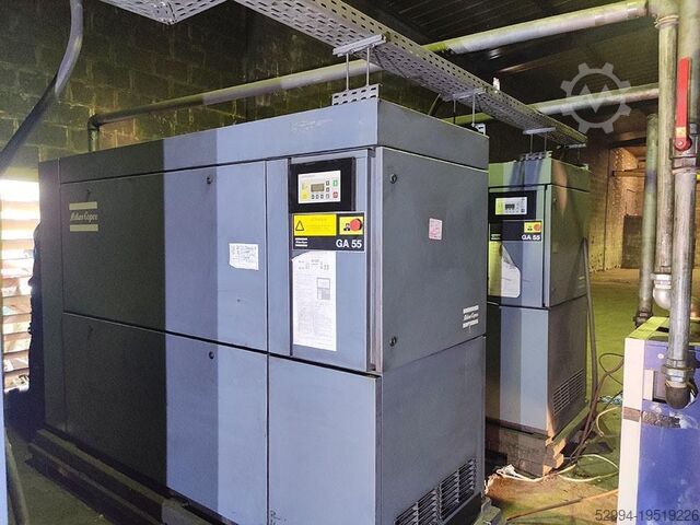 Angetriebene Baugruppen / Kompressoren Atlas-Copco GA 55 + FD 130