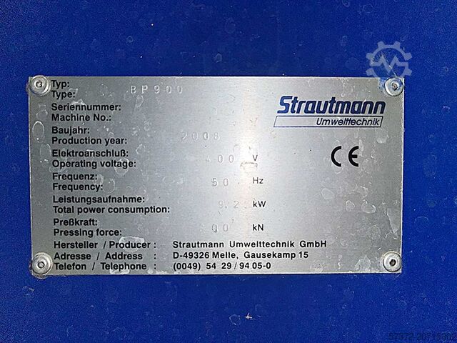 PET-Presse Strautmann BP 900