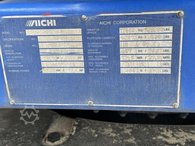 Teleskopische Hebebühne Aichi SR18A