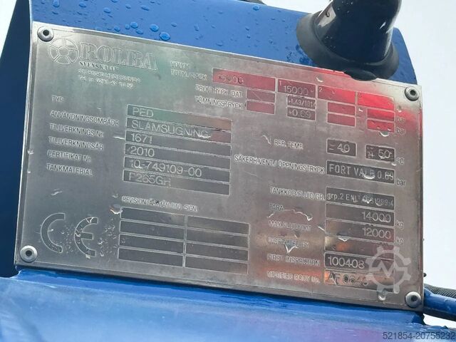 Saugfahrzeug Volvo FM 420 6x2*4, 15m3 Sludge / Vacuum-truck, 2010