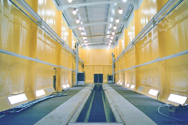 Blasting Room for Heavy Industrial Parts SAPI GMBH Sandstrahlanlage Großraum-Sandstrahlhalle für Industrie