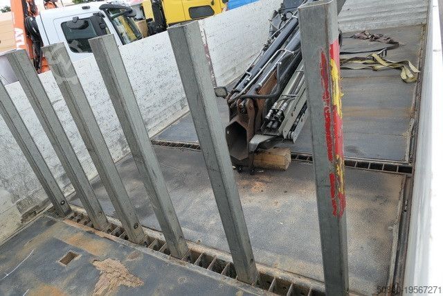 Flatbed truck MAN 26.440 TGS LL 6x2, Kran Fassi F195AS.22, AHK, AC