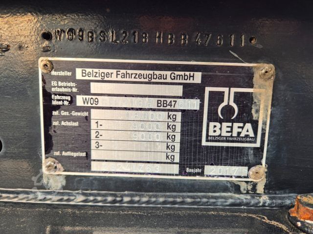 Holztransport Anhänger Befa 2S24LZ63 BPW