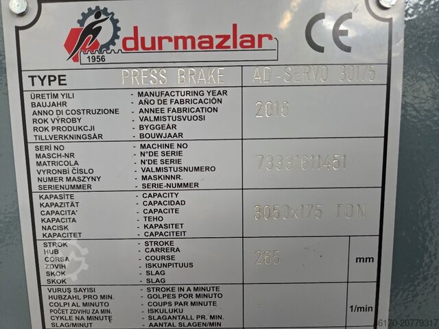 Abkantpresse DURMA AD-Servo 30175