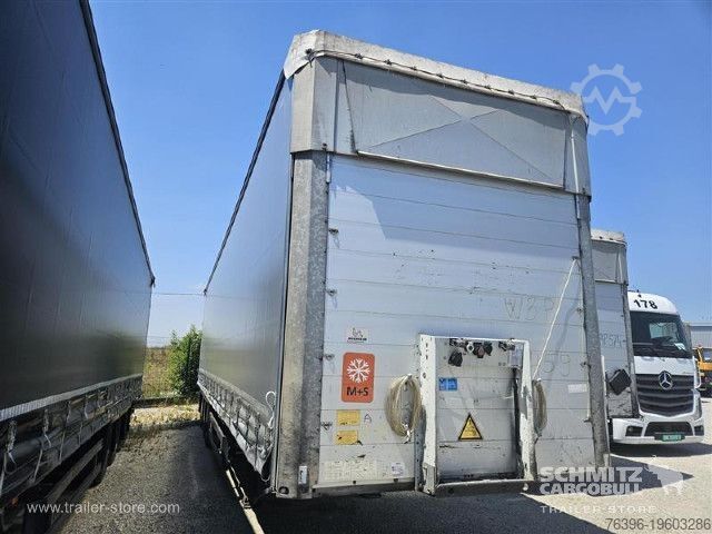 Open semitrailer with tarp Schmitz Cargobull Semitrailer Curtainsider Mega