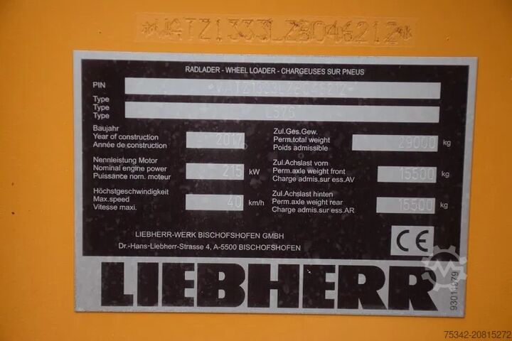 Radlader Liebherr L576 X power -stock id93