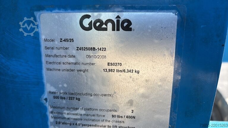 Articulated Boom Lift Genie Z-45/25 J RT