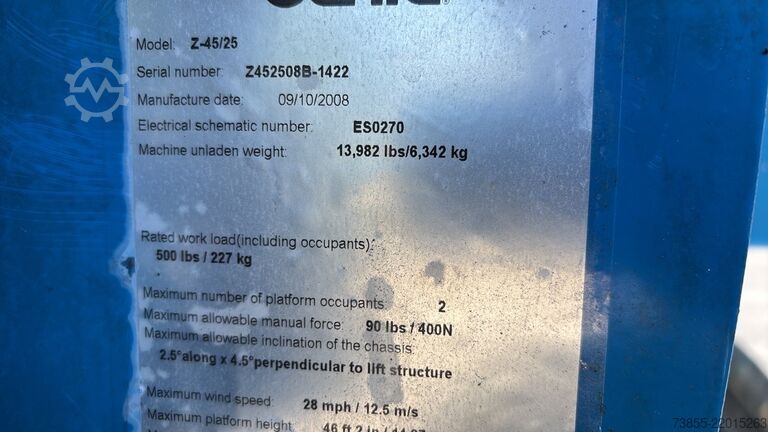 Articulated Boom Lift Genie Z-45/25 J RT