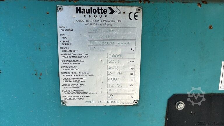 Telescopic Boom Lift Haulotte H 23 Tpx