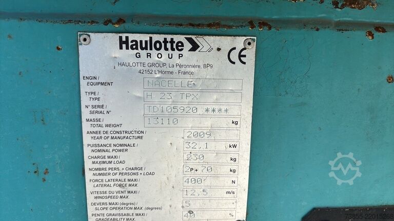Telescopic Boom Lift Haulotte H 23 Tpx
