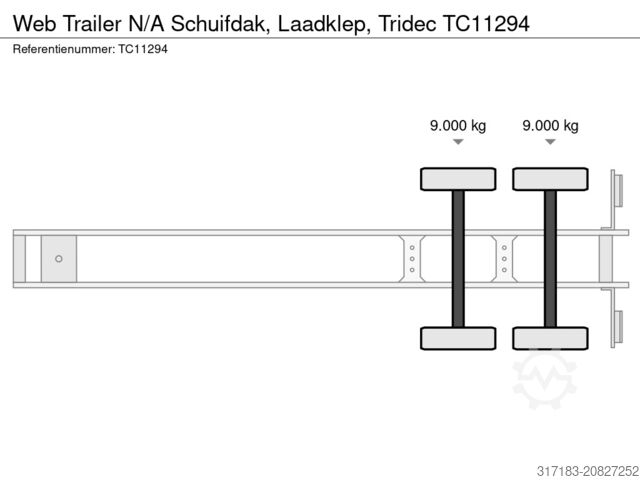 Schiebeplanen Web Trailer N/A Schuifdak, Laadklep, Tridec