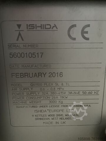 High throughput tray sealer Ishida QX1100 FLEX