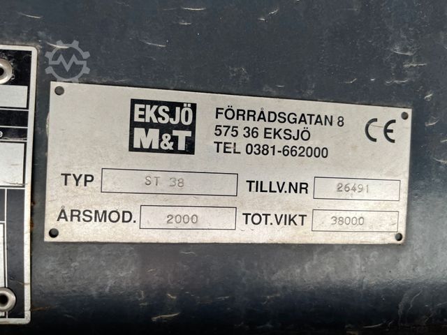 Low loader semitrailer  Maskin/EKSJÖ Rennsport Tieflader*Radmulden*