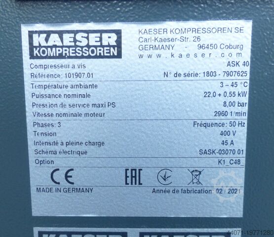 Schraubenkompressor ASK40 Kaeser ASK40