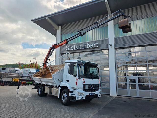 Tipper Mercedes-Benz Arocs 1835 KK Heckkran Atlas 126.3E-A3L Funk