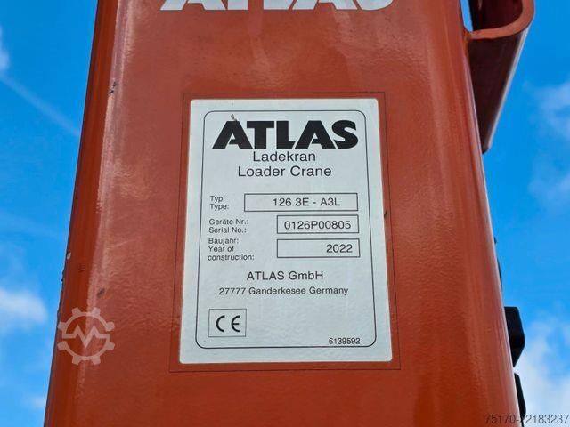 Tipper Mercedes-Benz Arocs 1835 KK Heckkran Atlas 126.3E-A3L Funk