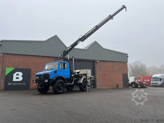 Ladepritsche Mercedes-Benz UNIMOG 435G/1700L - HIAB 102 - 4x4 - 6 cilinder...