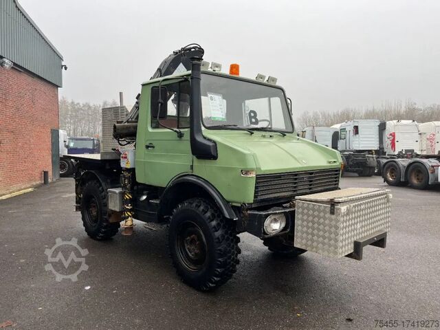 Loading platform Mercedes-Benz UNIMOG 424/U1000 - HIAB 550 - 4x4 - 6 cilinder ...
