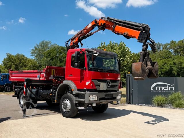 Truck mounted crane MERCEDES-BENZ Axor 1833 4x4 Kipper Kran 17m FUNK AHK