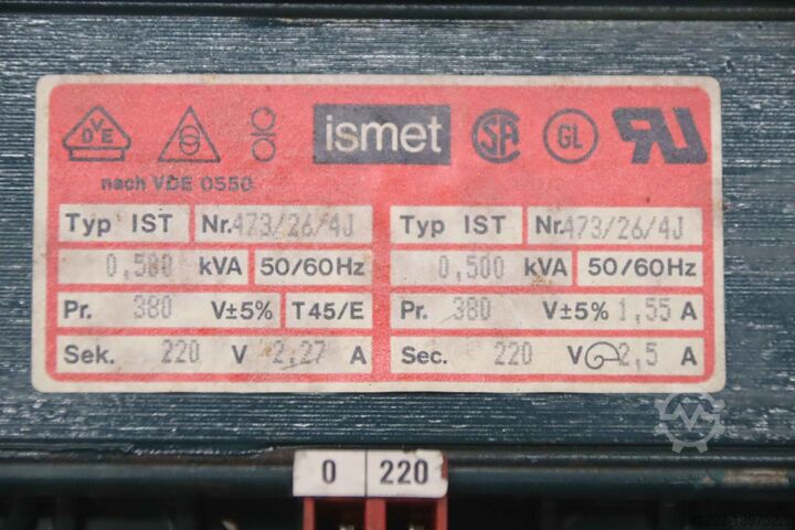Transformator 0,5 kVA ismet CST