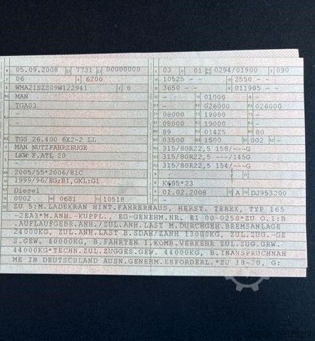 LKW mit Pritsche (offen) MAN TGS26400-6x2 LL/ TEREX 165 - EA3