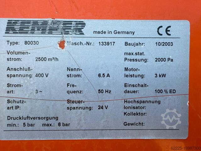 Kemper welding fume extractor Kemper System 8000