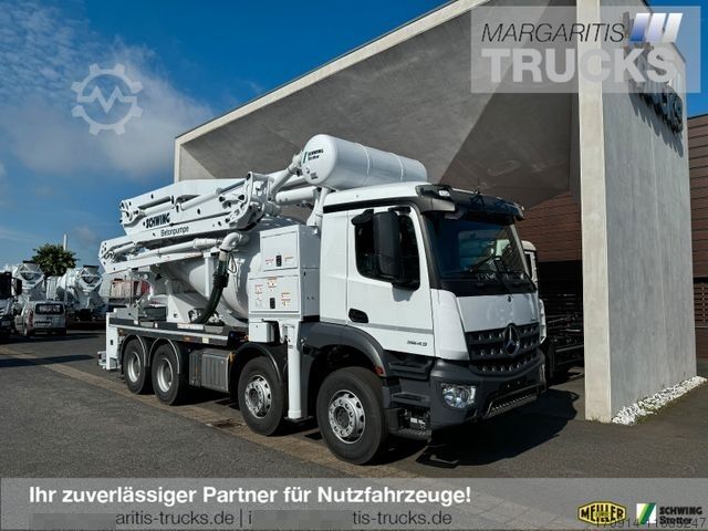 Betonmischer LKW MERCEDES-BENZ 3243B 8x4/Pumi FBP Stetter 26-4/7m3/125er/ALCOA