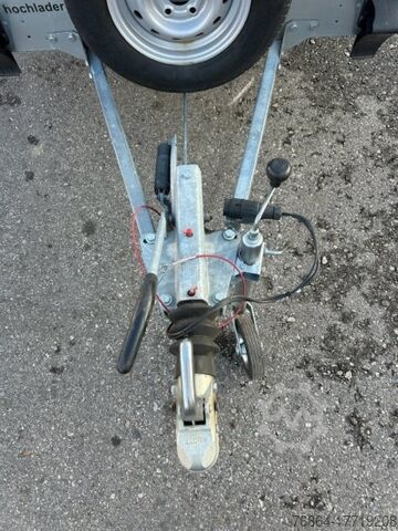 Anhänger mit offener Pritsche MARTZ HOCHLADER + 250/2 2T VERZINKT, KNOTT-ACHSEN, RESERVERAD, 3.STK VORHANDEN