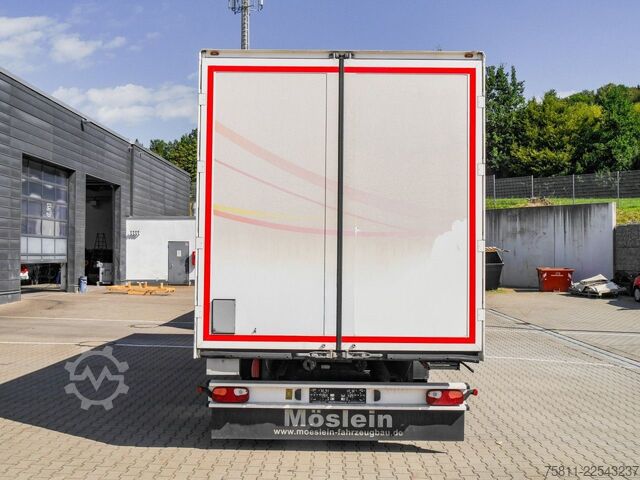 Box truck DAF LF 220 12t SAXAS KOFFER + ANHÄNGER MOESLEIN AHK