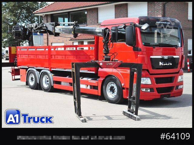 Autokran MAN TGX 26.400 LL, Hiab XS 166, Lenk-Liftachse,