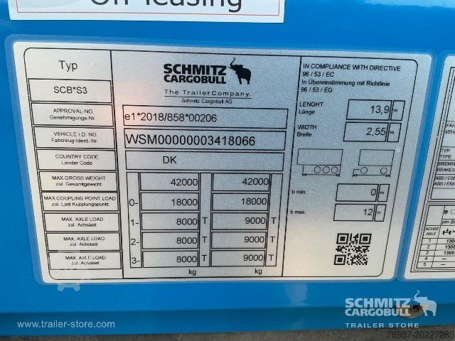 Open semitrailer with tarp Schmitz Cargobull Curtainsider Standard