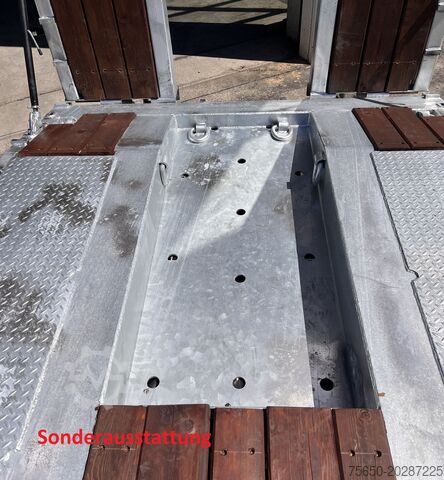 Low loader trailer Möslein T 3-6,60 VB 1 3 Achs Tieflader- Anhänger, Luftgefedert, Verbreiterung